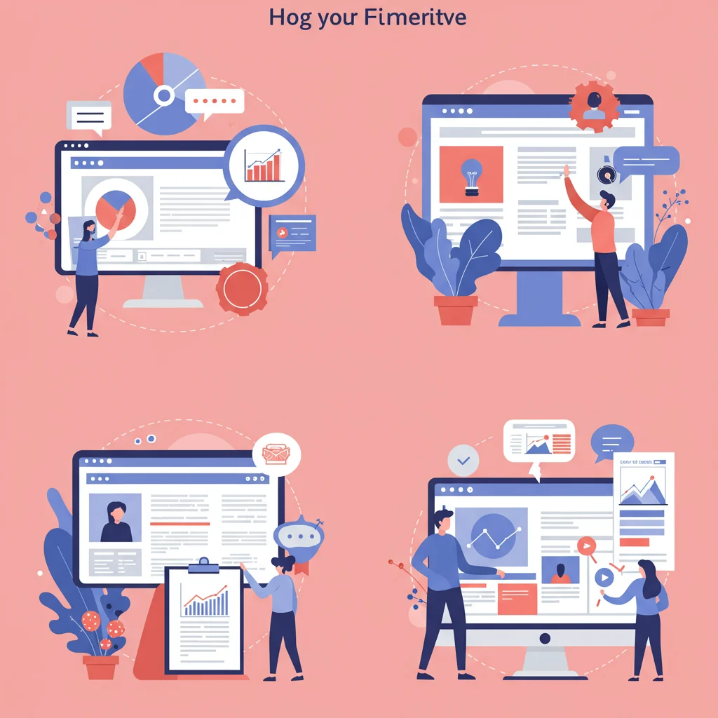 Ilustrasi plus-minus penggunaan Canva untuk membuat website, memperlihatkan batasan seperti SEO standar, fitur terbatas, tanpa custom kode, cocok untuk one-page, dan hosting di platform Canva.