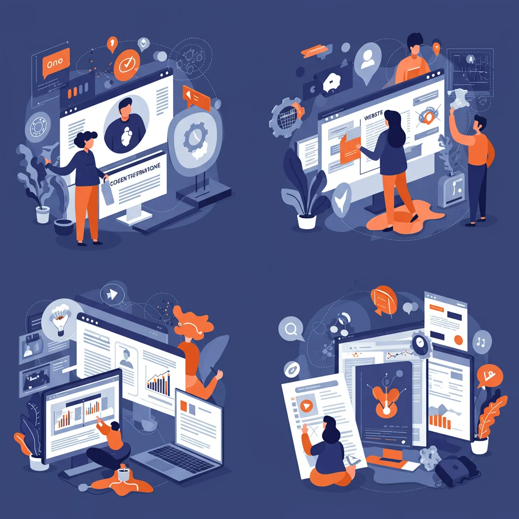 Gambar infografis yang menunjukkan kelebihan menggunakan Canva untuk membuat website, seperti no-code, template menarik, hemat biaya, visual menarik, kolaborasi tanpa drama, dan responsif otomatis.