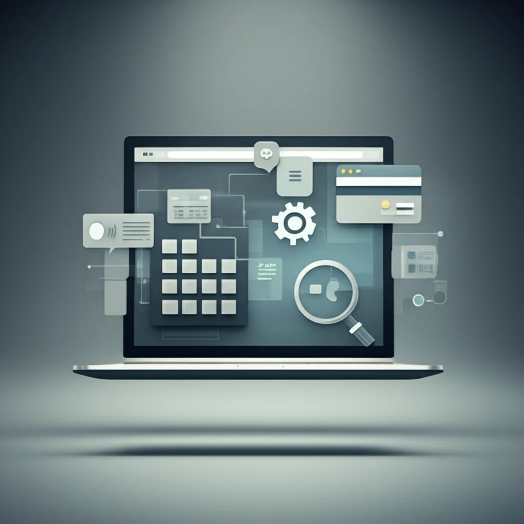 Fitur website: live chat, SEO, pembayaran online, desain khusus, integrasi sistem.