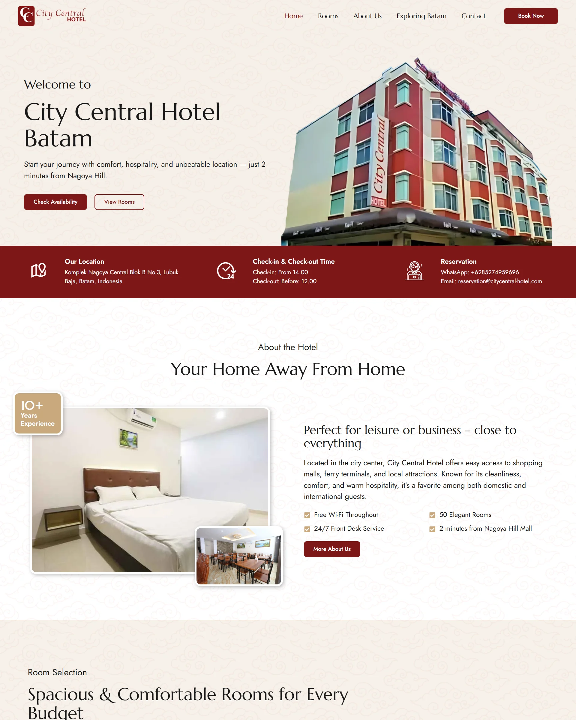 Website City Central Hotel Batam