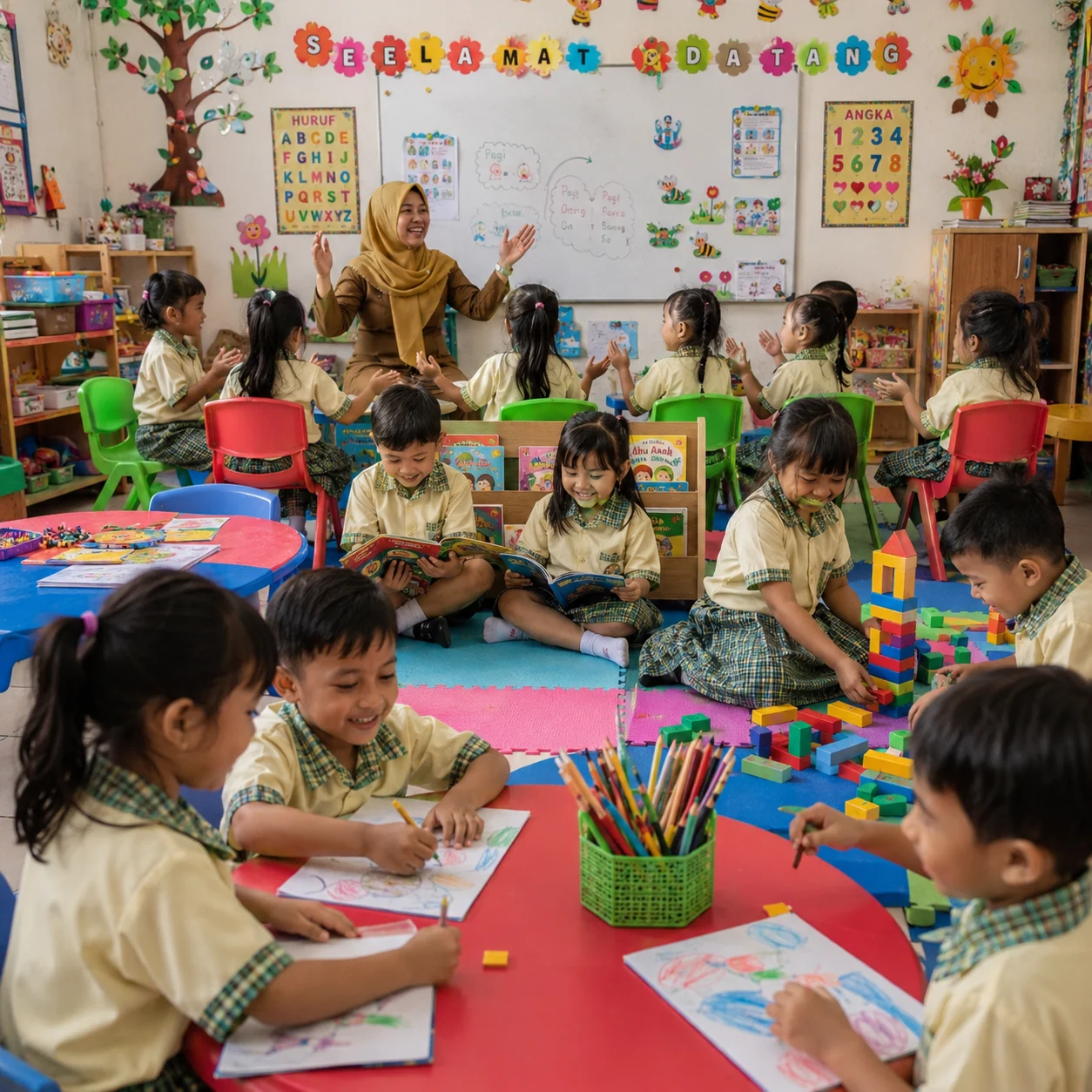 Anak-anak belajar bahagia