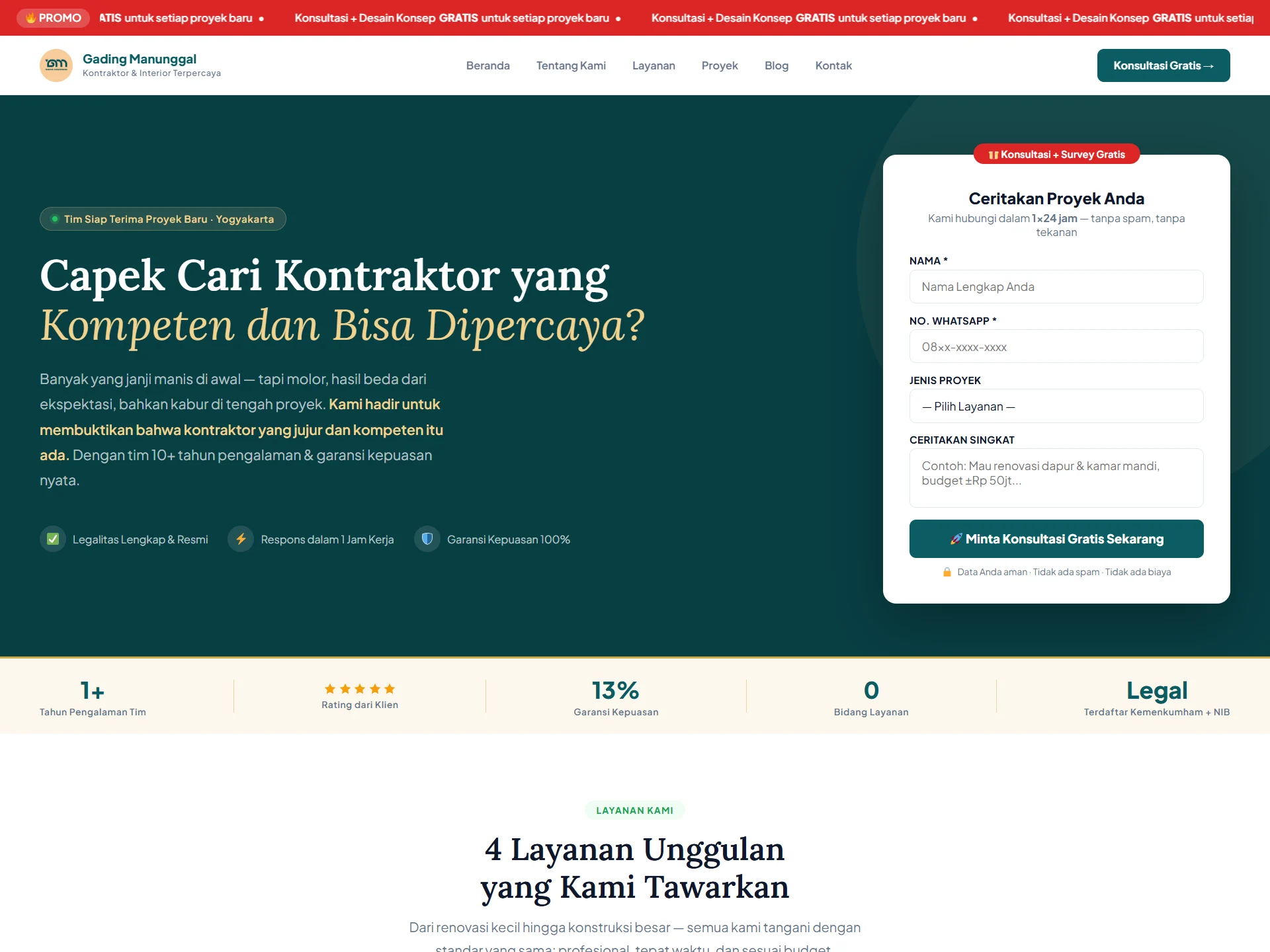 Preview Web Gading Manunggal