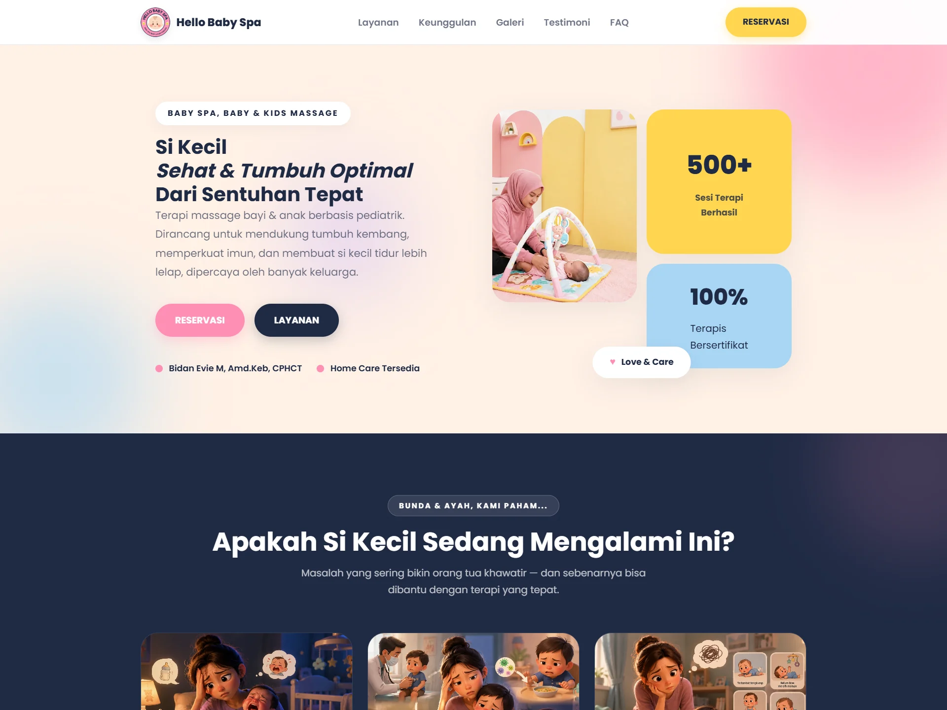 Preview Web Hello Baby Spa