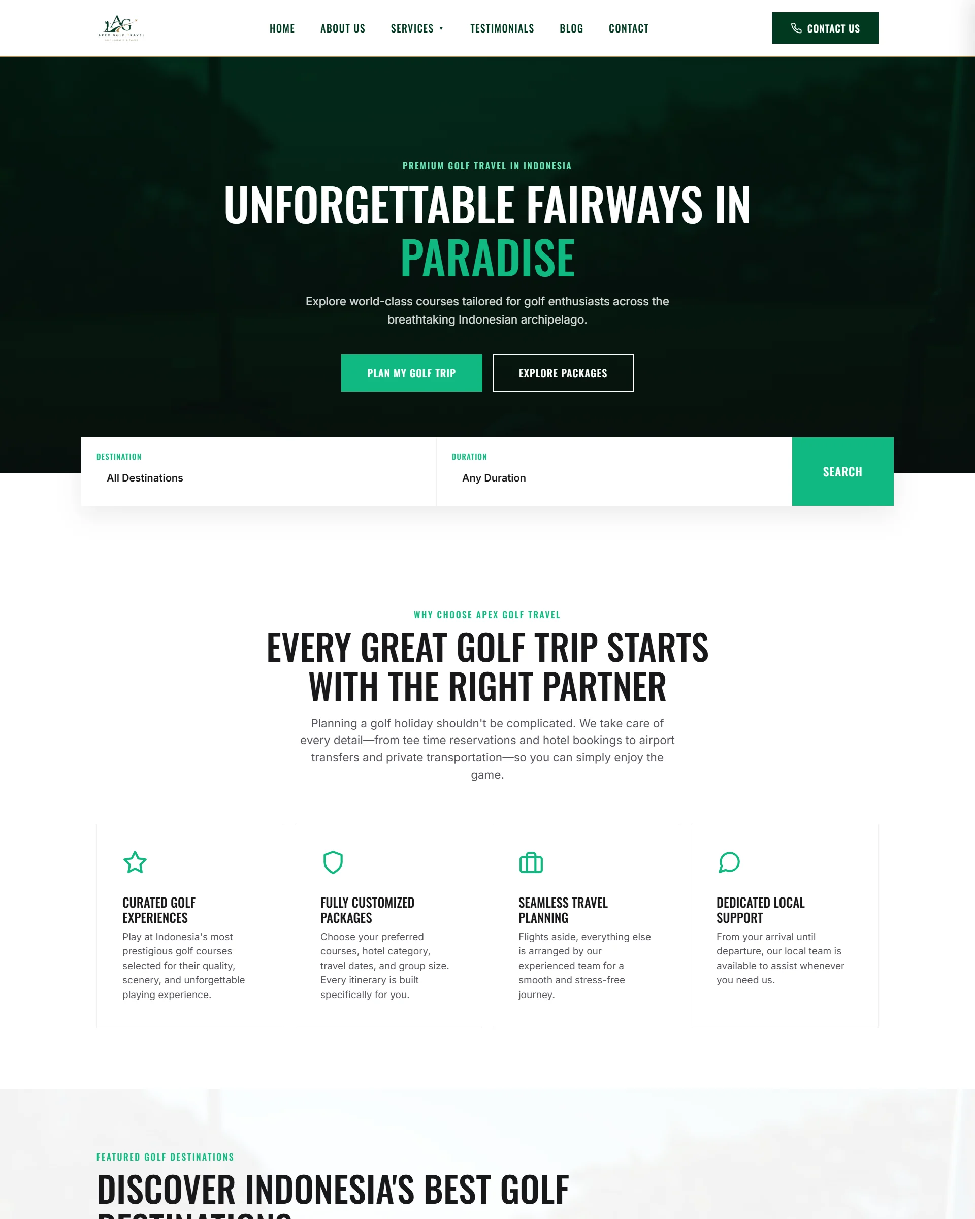 Jasa Pembuatan Website Travel Golf