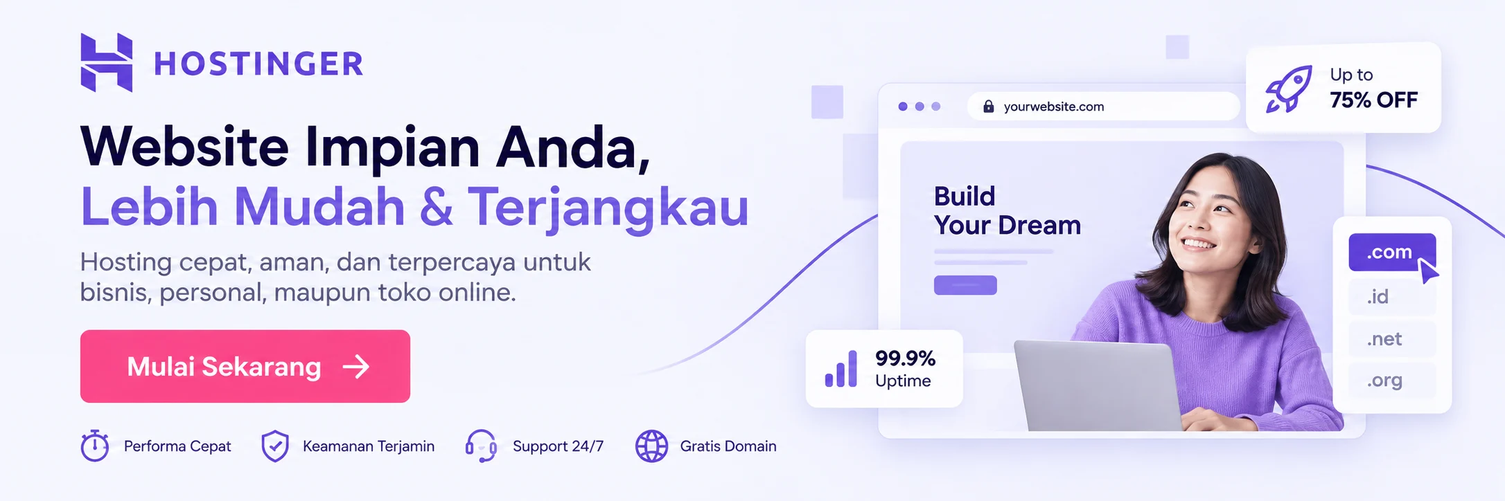 Promo Hostinger - Gunakan kode kupon DJOERAGAN